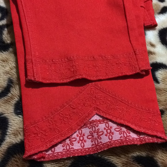 DG2 Red Capri Jeans 16P - Picture 5 of 8